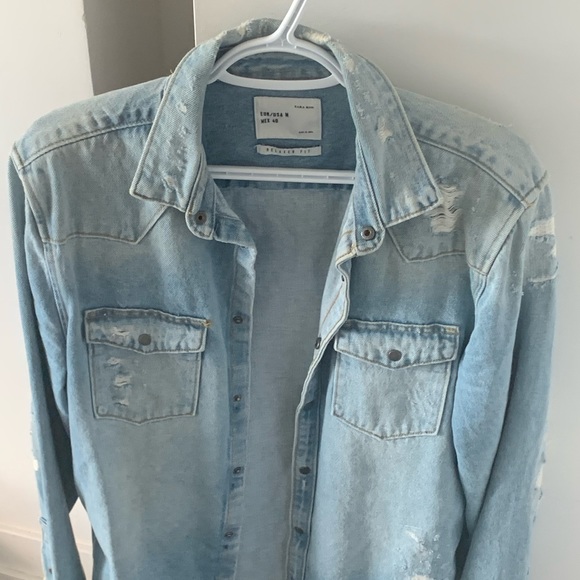 Ripped Denim Jacket - Picture 1 of 6